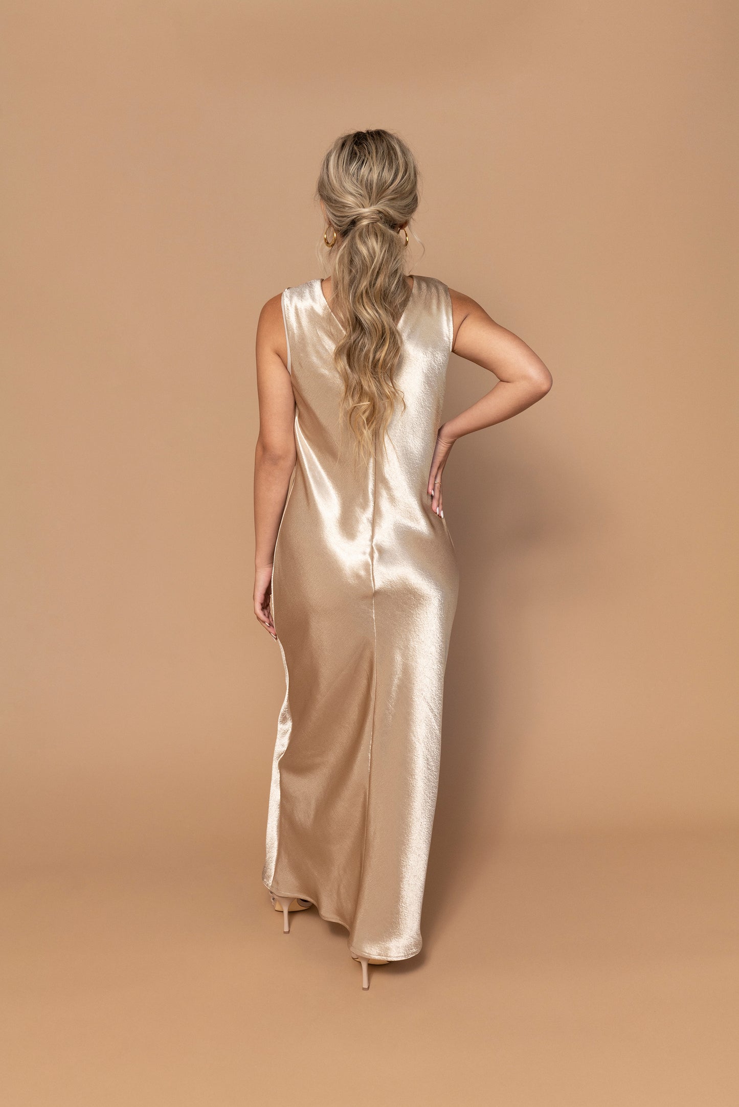 SAND BIAS MAXI DRESS