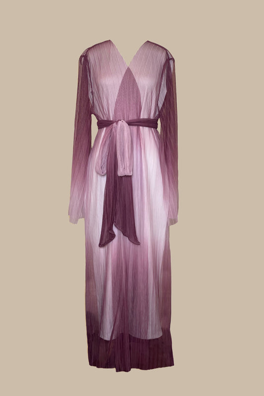 PLEATED OMBRÉ CAPE